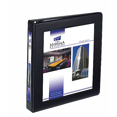 Avery Framed View Heavy-Duty Binders, 3 Rings, 1" Capacity, 11 x 8.5, Black, 12/Carton (68054CT)