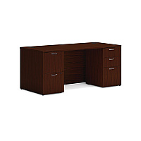 HON Mod Double Pedestal Desk Bundle, 66