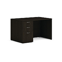 HON Mod Single Pedestal Desk Bundle, 48" x 30" x 29", Java Oak (DS4830BBFJA1)