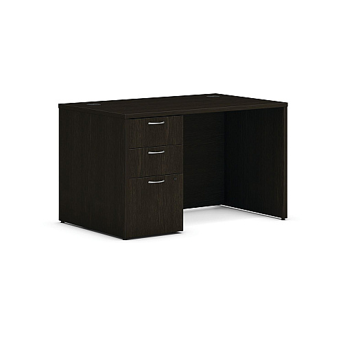 HON Mod Single Pedestal Desk Bundle, 48" x 30" x 29", Java Oak (DS4830BBFJA1)