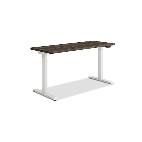 HON Coordinate Height Adjustable Desk Bundle 2-Stage, 58" x 22" x 27.75" to 47", Florence Walnut/Designer White (HAT2SFLW2258)
