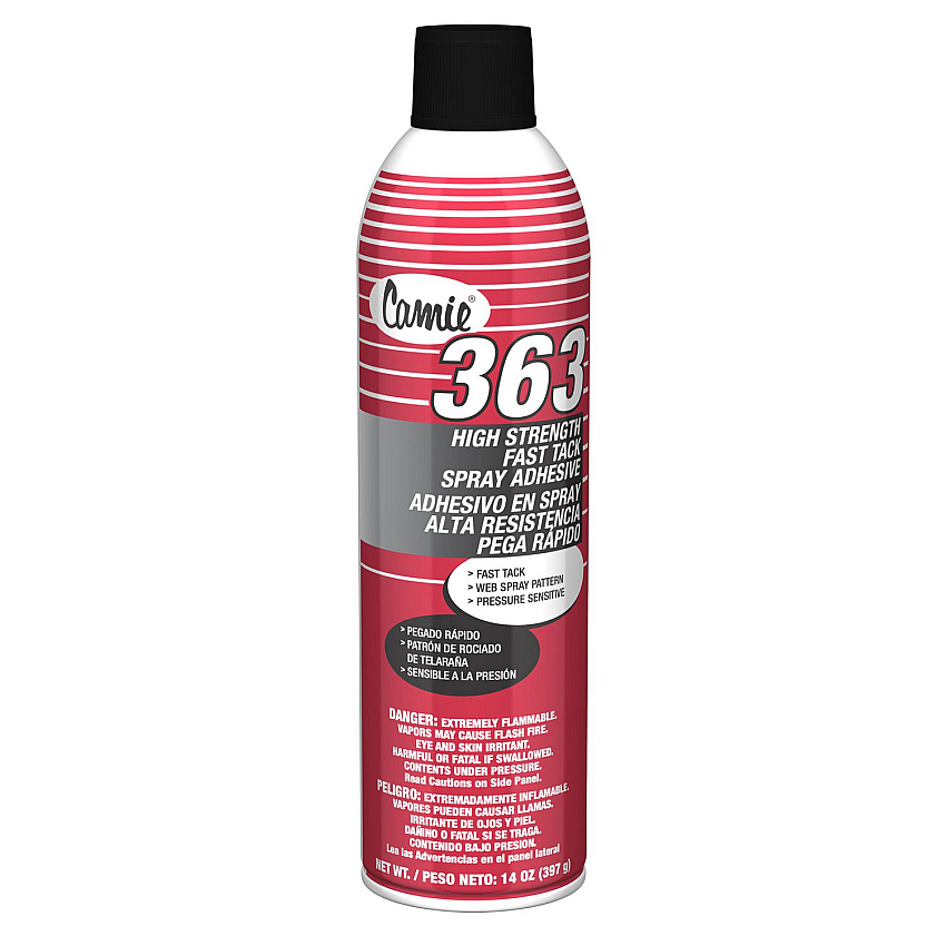 Camie 363 High Strength Fast Tack Spray Adhesive, 14 oz, 12/Carton