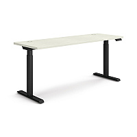 HON Coordinate Height Adjustable Desk Bundle 2-Stage, 70" x 22" x 27.75" to 47", Silver MeshBlack (HAT2SMBK2270)