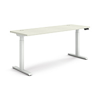HON Coordinate Height Adjustable Desk Bundle 2-Stage, 70" x 22" x 27.75" to 47", Silver Mesh/Designer White (HAT2SMDW2270)