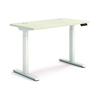 HON Coordinate Height Adjustable Desk Bundle 2-Stage, 46" x 22" x 27.75" to 47", Silver Mesh/Designer White (HAT2SMDW2246)