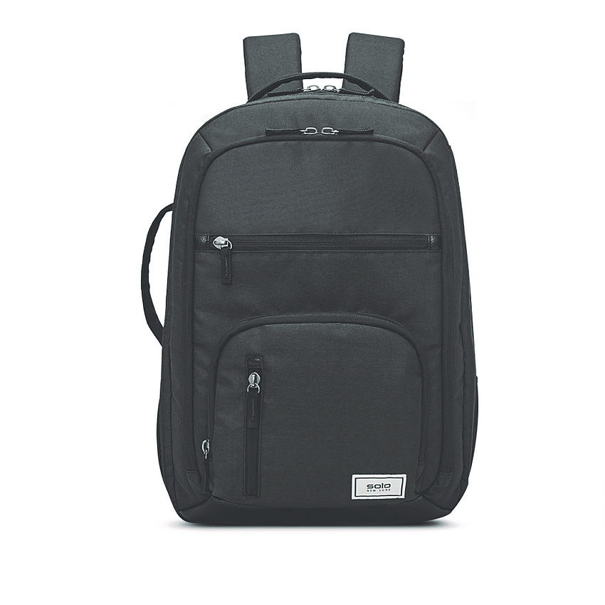 SOLO Grand Travel Recycled TSA Backpack, Fits Devices Up to 17.3", 12.25 x 6.5 x 18.63, Dark Gray (UBN7804)
