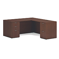 HON Mod L-Station Double Pedestal Desk Bundle, 66