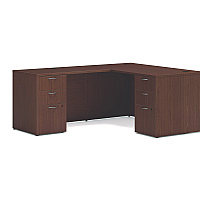 HON Mod L-Station Double Pedestal Desk Bundle, 60