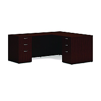 HON Mod L-Station Double Pedestal Desk Bundle, 60