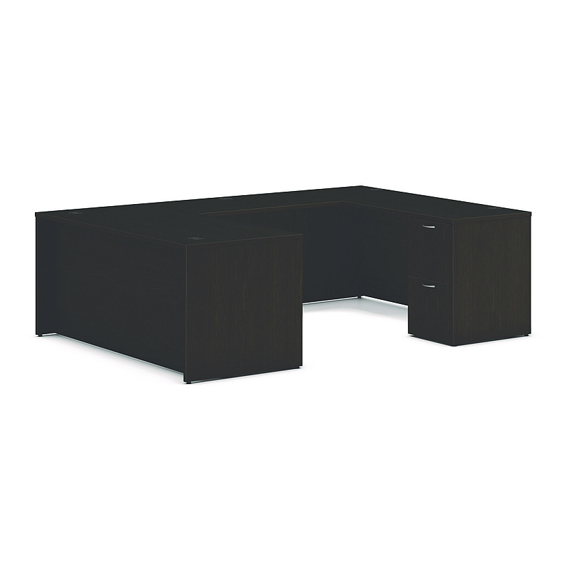 HON Mod U-Station Bundle, 66" x 96" x 29", Java Oak (MOD081)