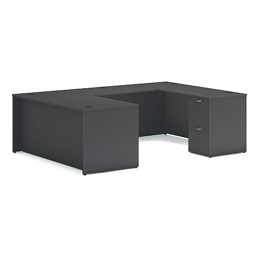 HON Mod U-Station Bundle, 66" x 96" x 29", Slate Teak (MOD077)