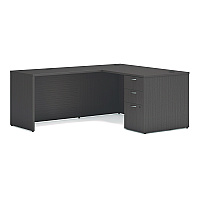 HON Mod L-Station Single Pedestal Desk Bundle, 60