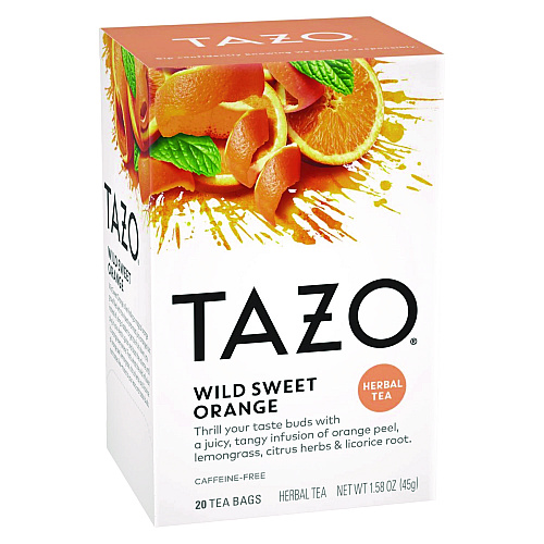Tazo Tea Bags, Wild Sweet Orange, 20/Box, 6 Boxes/Carton (20034)