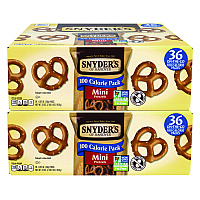 Snyder's Mini Pretzels. 0.92 oz Pack, 36 Packs/Box, 2 Boxes/Carton (60004087)