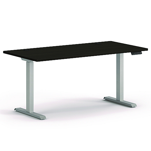 HON Mod Height Adjustable Desk Bundle, 60" x 30" x 27.5" to 46.75", Java Oak/Silver (MOD056)