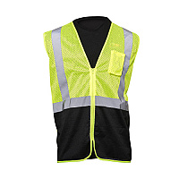 Class 2 Safety Vest Hi-vis Green Mesh W/black Bottom, 2x - 1 Each (C16002QGB-2X)