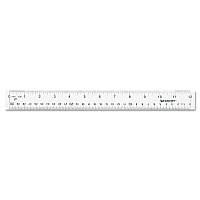 Westcott Clear Flexible Acrylic Ruler, Standard/Metric, 12