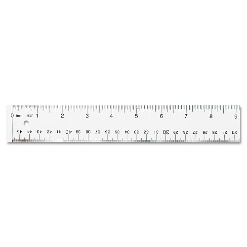 Westcott Clear Flexible Acrylic Ruler, Standard/Metric, 18" Long, Clear (10564)