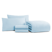 Family Essentials Bed In Bag 5pc Set - Twin - Blue - Case Of 6 (BIAB-TW-BL)