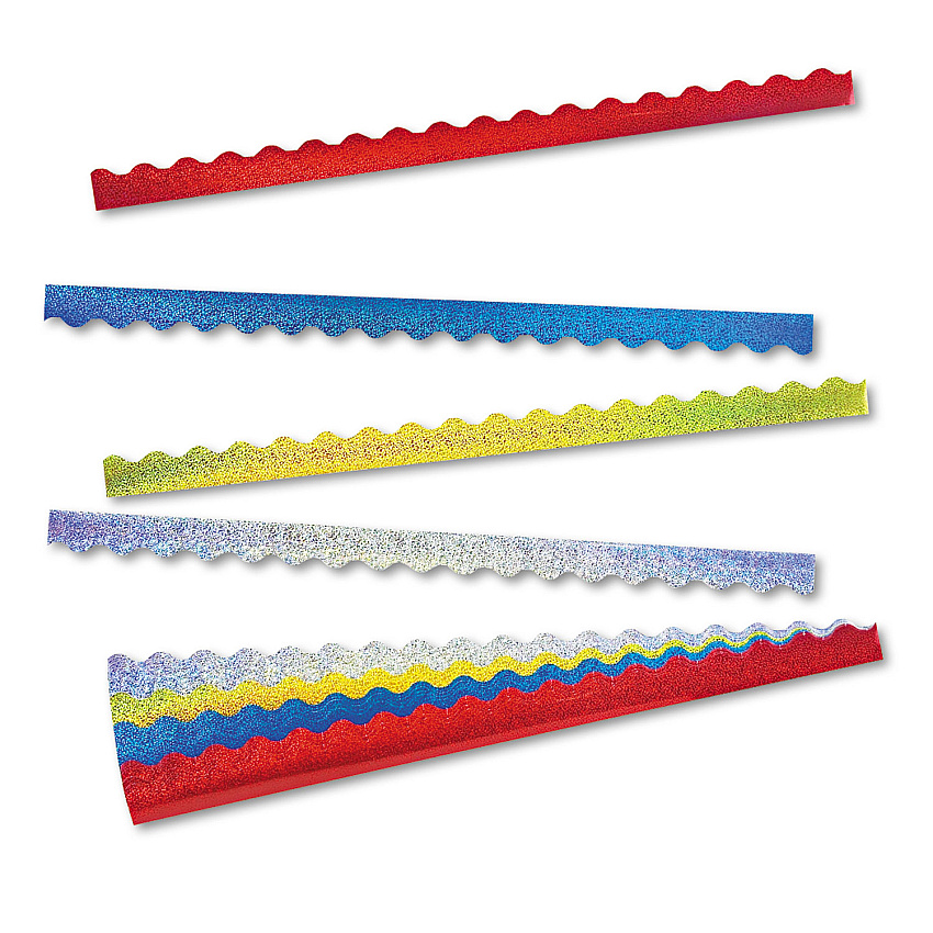TREND Sparkle Terrific Trimmers, Sparkles, 2.25" x 39", Assorted Colors, 40/Set (T92901)