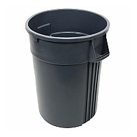 Gator Plus Container 44 Gallon, Gray Heavy-duty Trash Can, Air-venting Passages, Wide Bottom Hand Grips, Ergonomic Handles, Smart Nesting Design, Case Of 4 (7744-3)