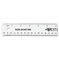 Westcott Non-Shatter Flexible Ruler, Standard/Metric, 12