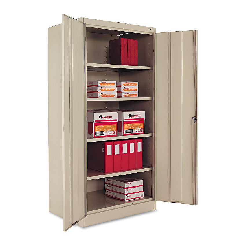 Tennsco 72" High Standard Cabinet (Unassembled), 36w x 24d x 72h, Putty (1480PY)