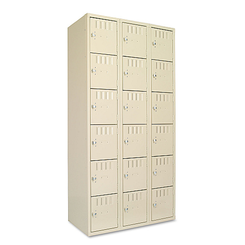 Tennsco Box Compartments, Triple Stack, 36w x 18d x 72h, Sand (BS6121812CSD)