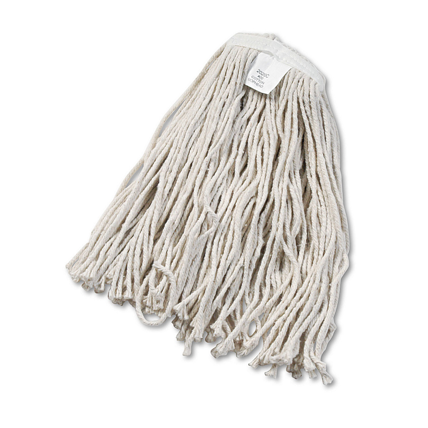 Boardwalk&reg; Cut-End Wet Mop Head, Cotton, No. 20, White (BWK2020CEA)