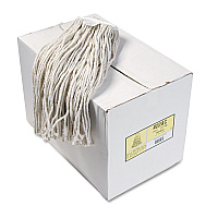 Boardwalk&reg; Cut-End Wet Mop Heads, Cotton, 24 oz, White, 12 Mop Heads (BWK224CCT)