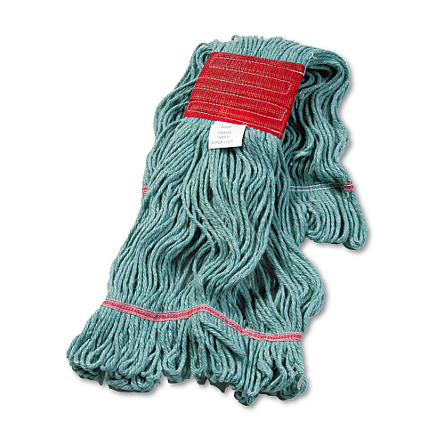 Boardwalk&reg; Super Loop Wet Mop Head, Cotton/Synthetic, Large, Green (BWK503GNEA)