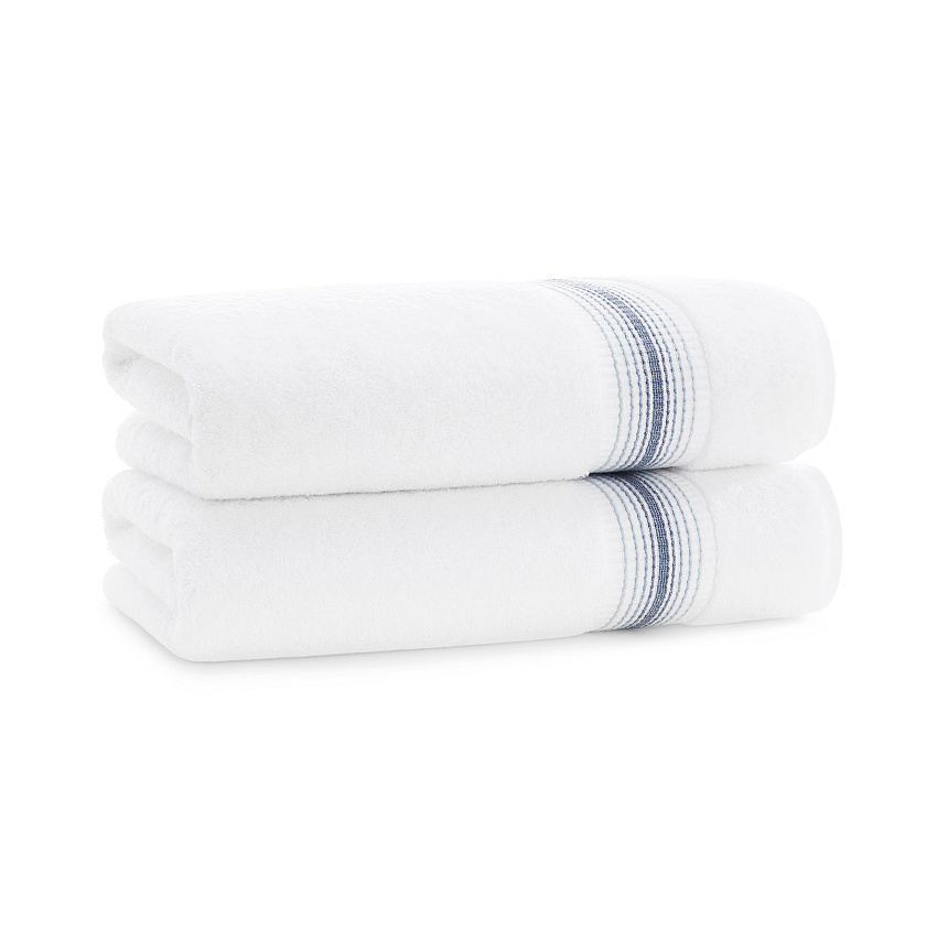 Aston & Arden Turkish Striped Bath Towel 30x60 Crystal - Pack Of 2 (BT-STT-3060-18-CYT)