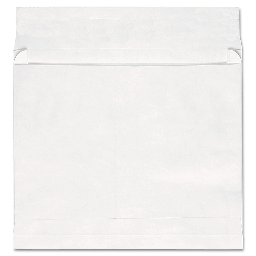 Universal Deluxe Tyvek Expansion Envelopes, Open-Side, 2" Capacity, #13 1/2, Square Flap, Self-Adhesive Closure, 10 x 13, White, 100/BX (19002)