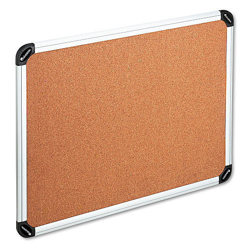 Universal Cork Board with Aluminum Frame, 48 x 36, Tan Surface, Silver Frame (UNV43714)