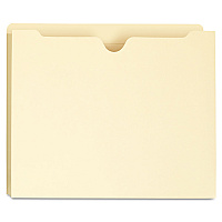 Universal Deluxe Manila File Jackets with Reinforced Tabs, Straight Tab, Letter Size, Manila, 50/Box (UNV73700)