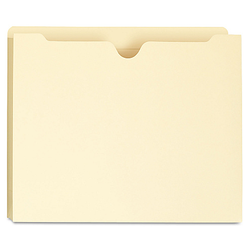Universal Deluxe Manila File Jackets with Reinforced Tabs, Straight Tab, Letter Size, Manila, 50/Box (UNV73700)