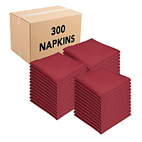 Mariposa Poly Spun Napkin 20x20 Burgundy - Case Of 300 (NAP-BUR-SPUN-CS)