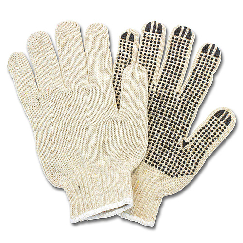 Safety Zone Pvc Dotted Grip String Knit Gloves, Cotton/polyester Blend, Womens One Size Fits Most, 1-sided Pvc Dots For Enhanced Grip, Breathable, Reusable Work Gloves, Bag Of 12 Pairs (GSBS-WN-2C-20)