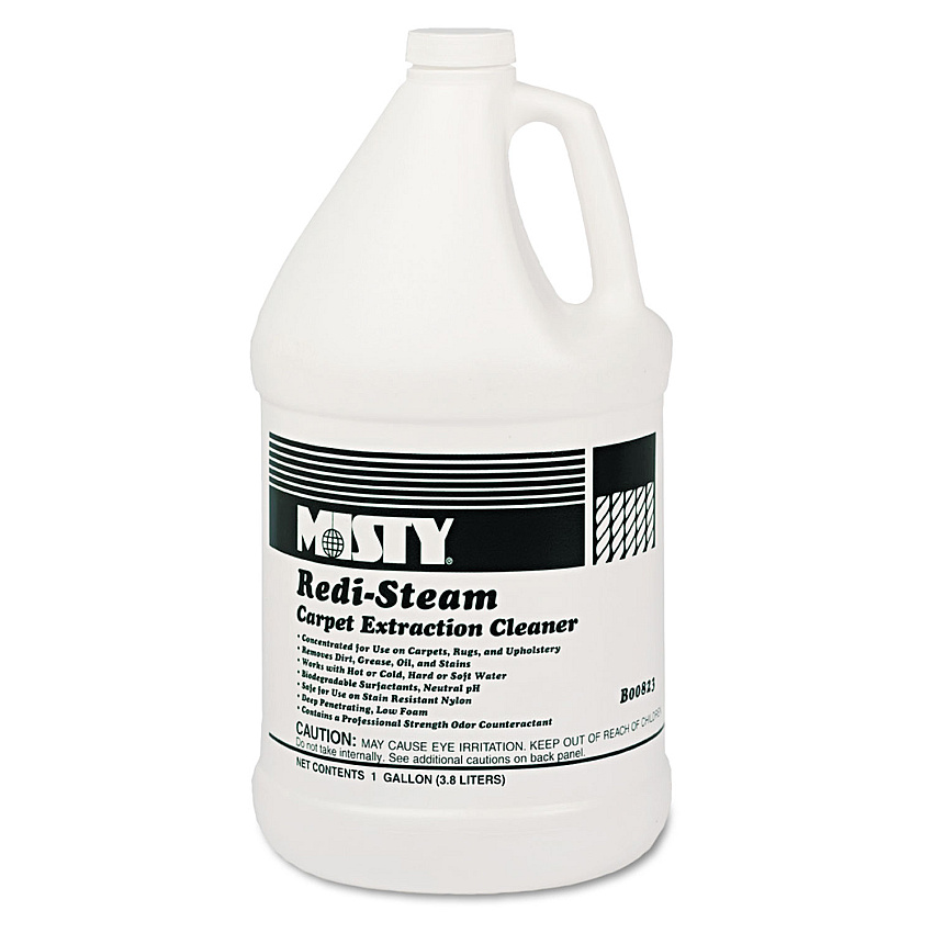 Misty Redi-Steam Carpet Cleaner, Pleasant Scent, 1 gal Bottle, 4/Carton (1038771)