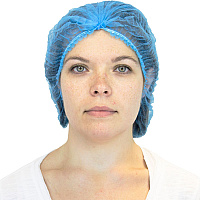 Impact Polypro Bouffant Cap Blue Pleated 24 In., Case Of 1000 (MB-24-B-PLEATED)