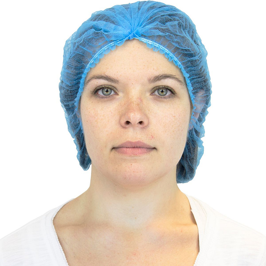 Impact Polypro Bouffant Cap Blue Pleated 24 In., Case Of 1000 (MB-24-B-PLEATED)