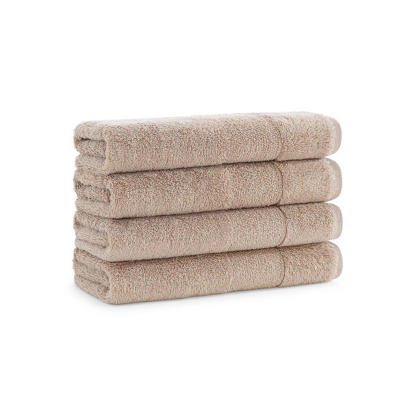 Aston & Arden Turkish Solid Hand Towel 18x32 Hummus - Pack Of 4 (HT-TS-1832-5.4-HMS)