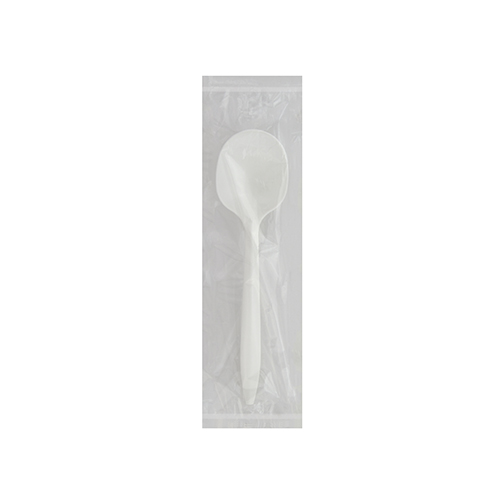 Medium Pp Individually Wrapped Soup Spoon, White (250 Per Bag, 4 Bags Per Case), Case Of 1000 (CPPMDSSIWW4)