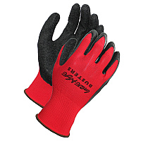 Proworks Latex Crinkle Coated Gloves 13g Red/black Small, 12 Pairs (GCL13RS)