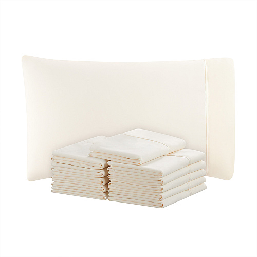 Host & Home Microfiber Pillowcase King Ivory - Case Of 72 (MFP-2040-IV)