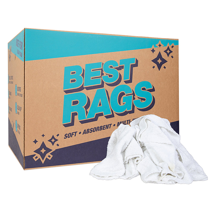 W50cb Wall Washing Terry Wipers White - 50lb Box (N-W50CB-50)