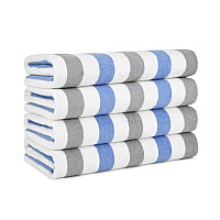 Cabo Cabana Beach Towel 30x70 Greyavy - Pack Of 4 (CABOCABANA-GY/NV)