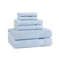 Host & Home 6pc Bath Towel Set Light Blue - Case Of 6 Sets (BSET-HH-BLU-CS)