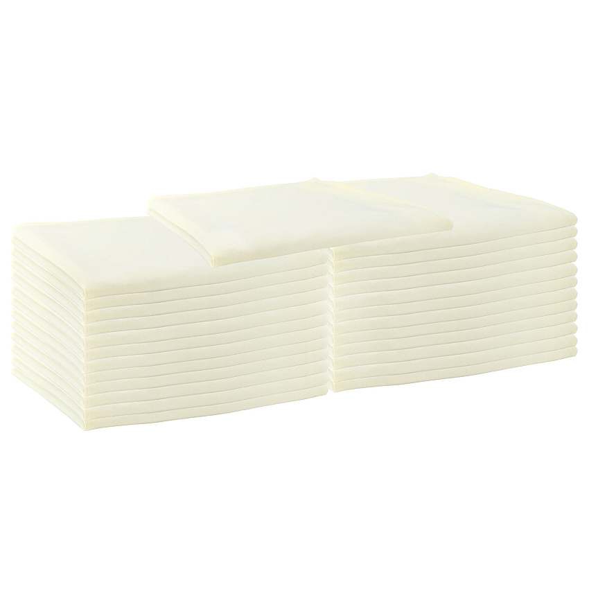 Mariposa Poly Spun Napkin 20x20 Ivory - Pack Of 25 (PNP-NAP-IVORY-25)