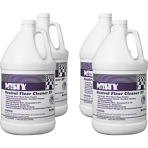 Misty Neutral Floor Cleaner EP, Lemon, 1 gal Bottle, 4/Carton (1033704)